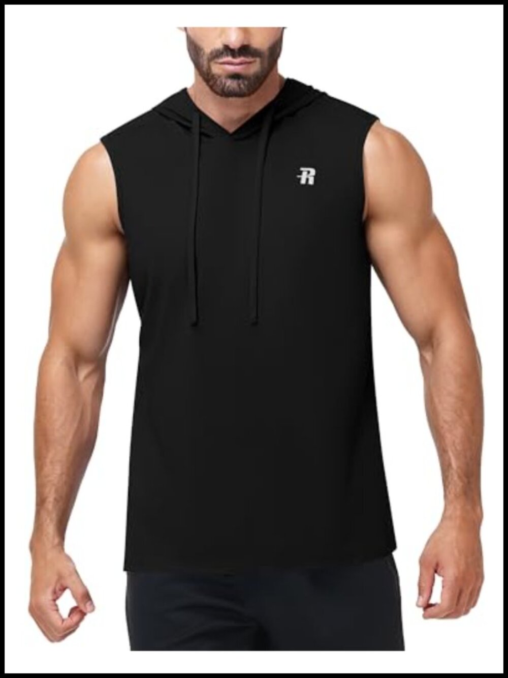 Men's Sleeveless Hooded Cotton Tank Top Muscle Workout Gym Shirt